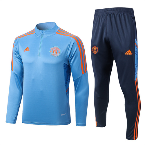 AAA Quality Manchester Utd 22/23 Tracksuit - Sky Blue